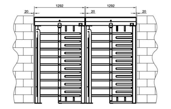 Турникет полноростовой Came Guardian BTX 400 (001PSGS4B), уличный из окрашенной стали
