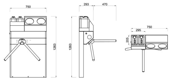 Турникет-трипод Came AVIR 800 со встроенным санитайзером Турникет-трипод Came AVIR 800 со встроенным санитайзером