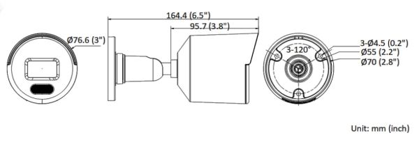 Уличная IP-камера 2Мп HiWatch а DS-I250L(C) (4 мм) с технологией ColorVu