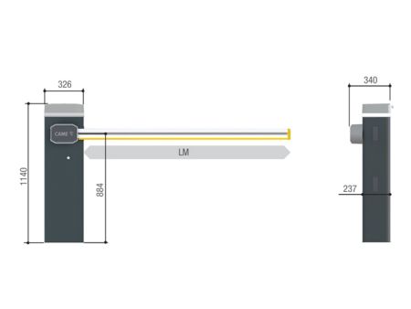 Комплект шлагбаума Came GARD GT 4 KIT с шарнирной опорой Комплект шлагбаума Came GARD GT 4 KIT с шарнирной опорой