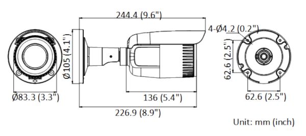 Уличная IP-камера 2Мп HiWatch DS-I256Z(B) (2.8-12 мм) с EXIR-подсветкой до 50м Уличная IP-камера 2Мп HiWatch DS-I256Z(B) (2.8-12 мм) с EXIR-подсветкой до 50м