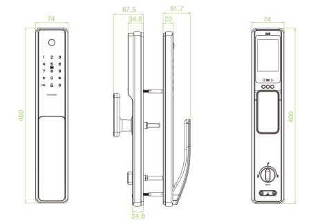 Замок биометрический ZKTeco TL800 с сенсором отпечатков пальцев и Wi-Fi Замок биометрический ZKTeco TL800 с сенсором отпечатков пальцев и Wi-Fi