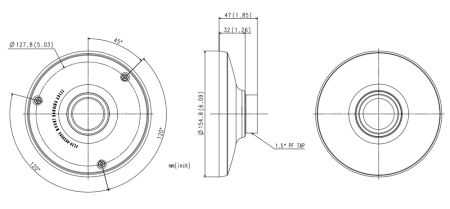 Адаптер для крепления камер на кронштейны Wisenet SBP-300HM5 Адаптер для крепления камер на кронштейны Wisenet SBP-300HM5