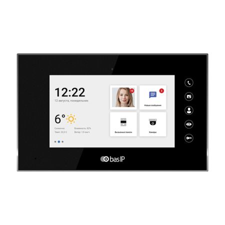 Видеодомофон BAS-IP AQ-07LA Black без камеры Видеодомофон BAS-IP AQ-07LA Black без камеры