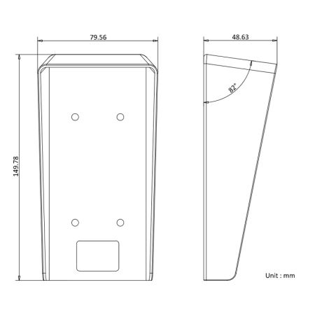 Защитный козырек DS-KABV6113-RS для вызывных панелей серии KV6103/6113 Защитный козырек DS-KABV6113-RS для вызывных панелей серии KV6103/6113