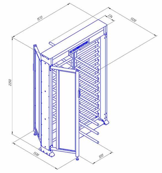 Турникет уличный полноростовой 4-х лопастной со стеклом Ростов-Дон ПР1ЛС/4М2 У Турникет уличный полноростовой 4-х лопастной со стеклом Ростов-Дон ПР1ЛС/4М2 У