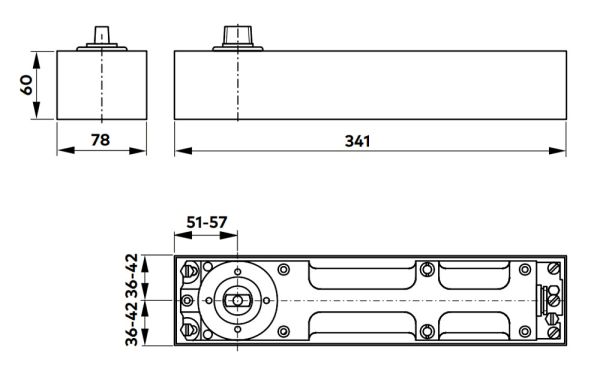 Доводчик напольный dormakaba BTS80 BC+DC EN 3 ФОП, без шп. Доводчик напольный dormakaba BTS80 BC+DC EN 3 ФОП, без шп.