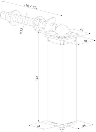 Петля пружинная Locinox SWING40-130 Петля пружинная Locinox SWING40-130