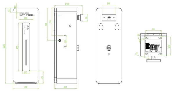 Автоматический шлагбаум ZKTeco BGM545L с телескопической стрелой 4.5 метра Автоматический шлагбаум ZKTeco BGM545L с телескопической стрелой 4.5 метра