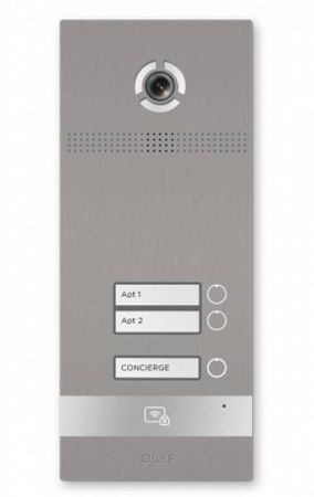Вызывная панель на 2 абонента Bas-IP BI-02FB Silver с идентификацией по смартфону и распознаванием лиц Вызывная панель на 2 абонента Bas-IP BI-02FB Silver с идентификацией по смартфону и распознаванием лиц
