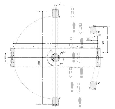 Турникет полноростовой Came Guardian PSGS4, уличный, из окрашенной стали Турникет полноростовой Came Guardian PSGS4, уличный, из окрашенной стали