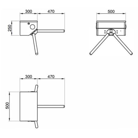 Турникет-трипод навесной Came Stile 400 (с планками Антипаника) (PSMM400E-02)