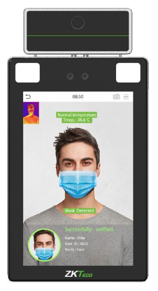 Терминал распознавания лиц ZKTeco ProFaceX [TI] с функцией измерения температуры тела