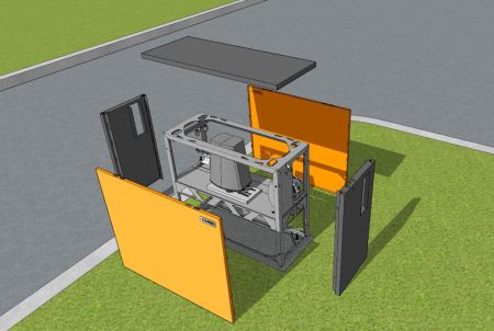 Тумба откатного механического шлагбаума Hurde Block-A10 (11-10) Тумба откатного механического шлагбаума Hurde Block-A10 (11-10)