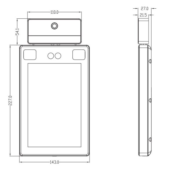 Терминал распознавания лиц ZKTeco ProFaceX [TI] с функцией измерения температуры тела