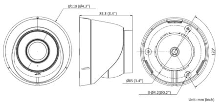 Уличная купольная IP-камера 4Мп HiWatch DS-I453M (4 мм) с EXIR-подсветкой до 30м и микрофоном Уличная купольная IP-камера 4Мп HiWatch DS-I453M (4 мм) с EXIR-подсветкой до 30м и микрофоном