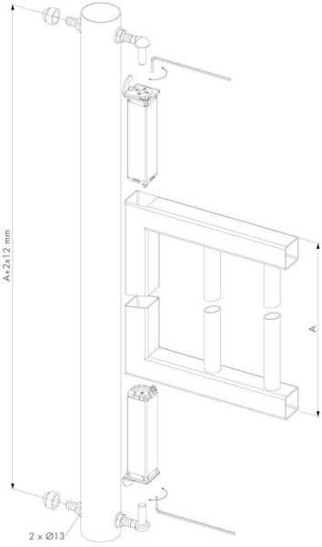 Петля пружинная Locinox SWING40-130 Петля пружинная Locinox SWING40-130