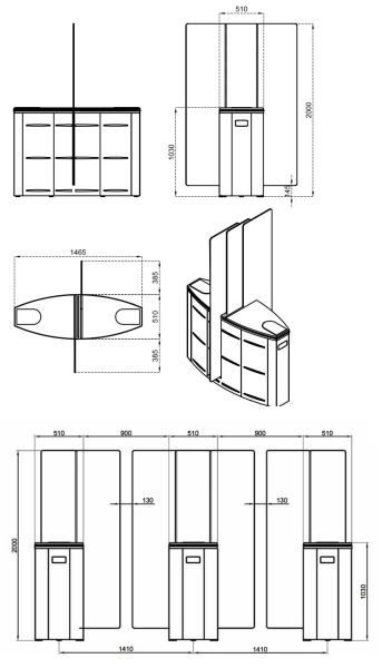 Турникет раздвижной двухпроходной Came Sliding Gate SG90, 900 мм, створки 2000 мм (SG90T-DBL) Турникет раздвижной двухпроходной Came Sliding Gate SG90, 900 мм, створки 2000 мм (SG90T-DBL)