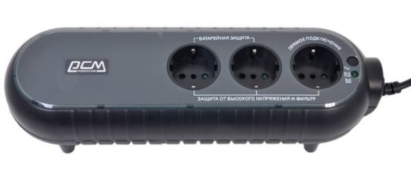 Источник бесперебойного питания POWERCOM WOW 300, 300VA/165W (2+1 EURO) Источник бесперебойного питания POWERCOM WOW 300, 300VA/165W (2+1 EURO)