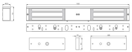 Электромагнитный замок dormakaba EM Comfort EMC 1200-2 ALH Электромагнитный замок dormakaba EM Comfort EMC 1200-2 ALH