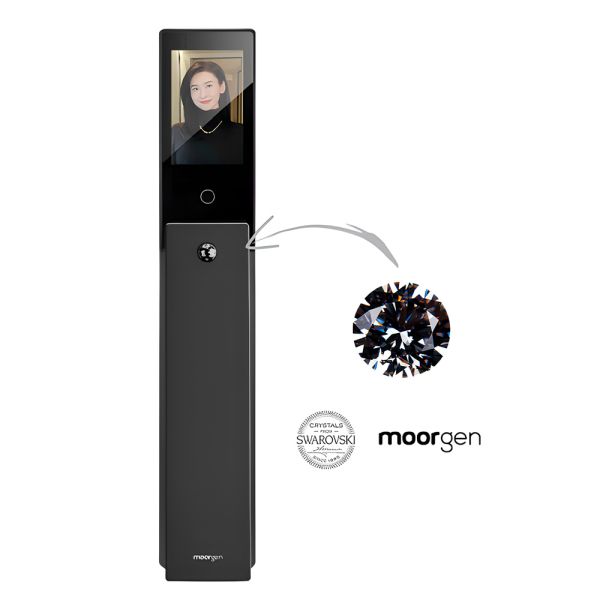 Электронный биометрический замок Moorgen T5+, кристаллы Сваровски, видеоглазок, Face-ID, Wi-Fi, без врезной части Электронный биометрический замок Moorgen T5+, кристаллы Сваровски, видеоглазок, Face-ID, Wi-Fi, без врезной части