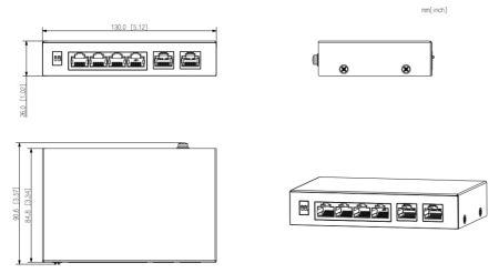 Неуправляемый POE коммутатор 6-портовый Dahua DH-PFS3006-4GT-60 Неуправляемый POE коммутатор 6-портовый Dahua DH-PFS3006-4GT-60