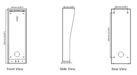 Монтажное основание HikVision DS-KAB11-D для накладной установки вызывных панелей Монтажное основание HikVision DS-KAB11-D для накладной установки вызывных панелей