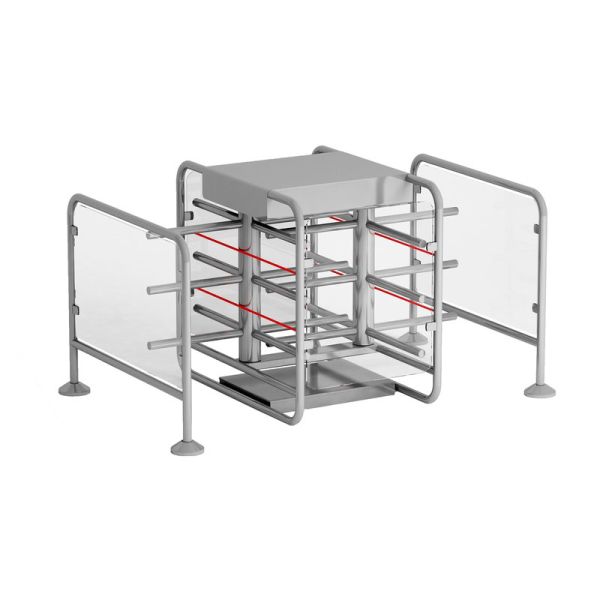 Двухпроходный роторный четырехлопастной полуростовой турникет Gotschlich Vario 1100 D-90 (6VAR11D4A)