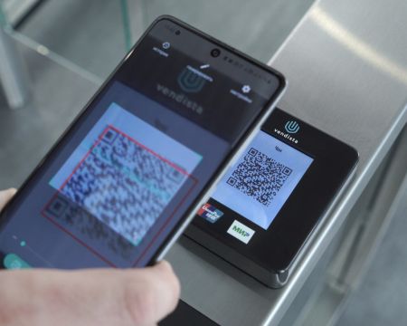 Турникет платного доступа тумбовый уличный PERCo-TTD-10A с терминалом Vendotek VX (с автоматическими планками Антипаника) Турникет платного доступа тумбовый уличный PERCo-TTD-10A с терминалом Vendotek VX (с автоматическими планками Антипаника)