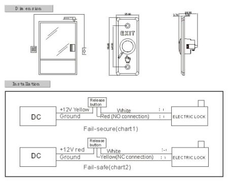 Кнопка выхода механическая HikVision DS-K7P02