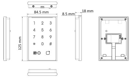 Считыватель HikVision DS-K1109DKB-QR с поддержкой Bluetooth, QR-кодов и клавиатурой Считыватель HikVision DS-K1109DKB-QR с поддержкой Bluetooth, QR-кодов и клавиатурой