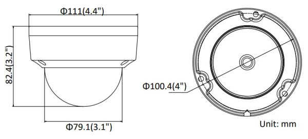 Антивандальная IP-камера 8Мп HikVision DS-2CD2183G0-IS (4 мм) с EXIR-подсветкой 30м